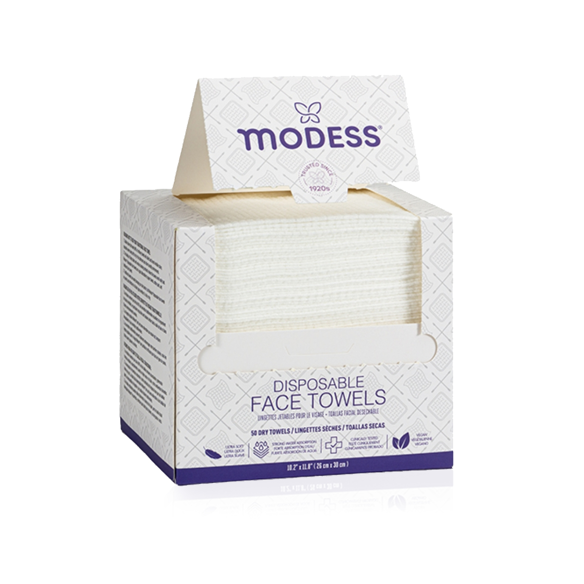 Modess Face Towel 50τμχ Μίας Χρήσης Πετσέτες Προσώπου 26×30cm