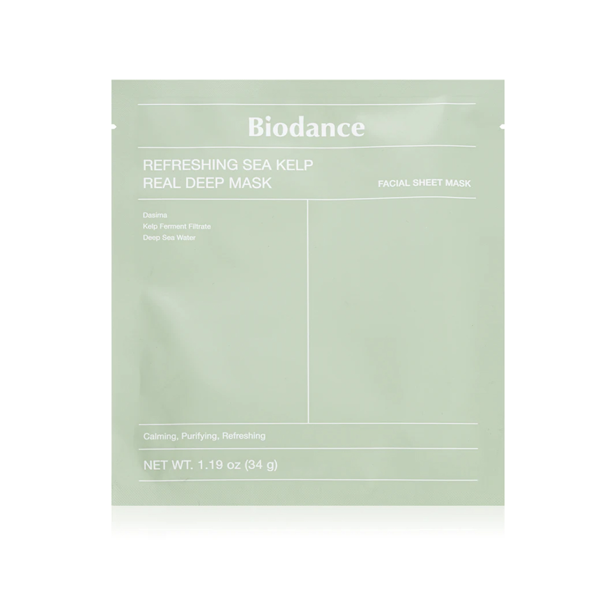 Biodance  Refreshing Sea Kelp Real Deep Μάσκα Για Θρέψη Και Ενυδάτωση 1τμχ